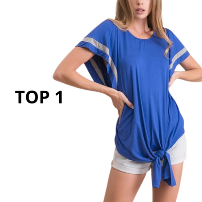 Oh So Cute Blue Tie Tops - 2 Styles
