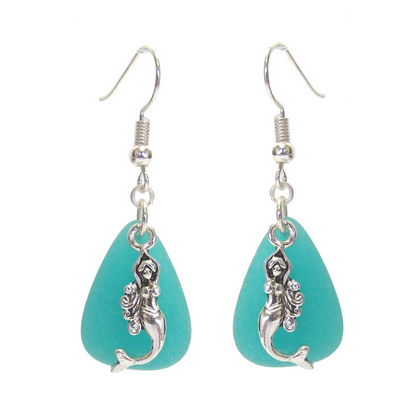 Beautiful Sea Glass Earrings - Free Shipping