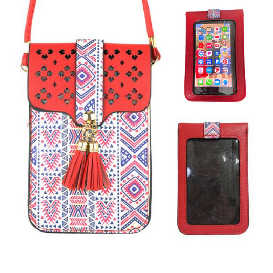 Cell Phone Window Messenger Bag