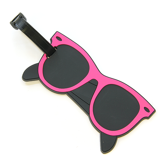 Hot Pink Sunglasses Luggage Tag
