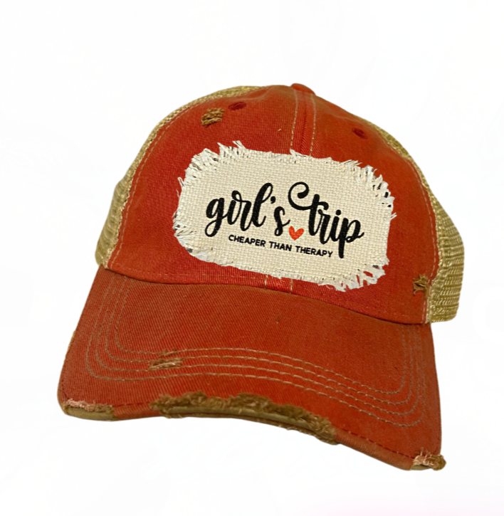 Girl's Trip Cheaper Than Therapy Trucker Hat